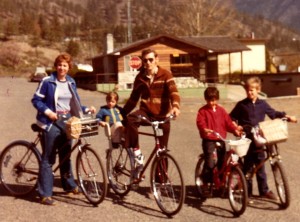 Off on one of our many bike trips to Seton Lake